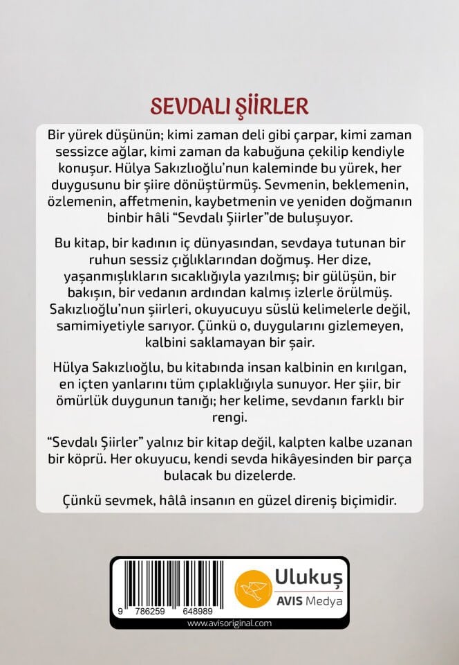SEVDALI ŞİİRLER | Hülya Sakızlıoğlu