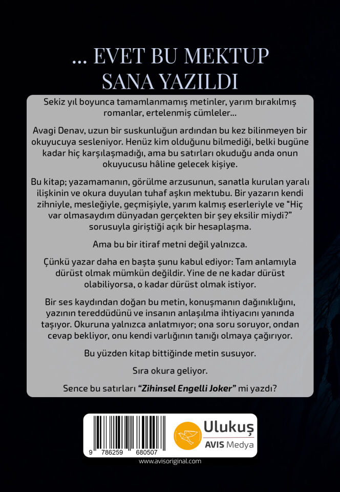 ... EVET BU MEKTUP SANA YAZILDI | Avagi Denav